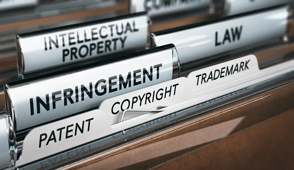 What happens if a copyright, trademark, or patent is violated?